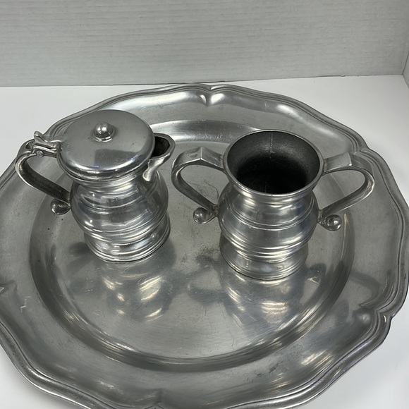 7 Piece RWP USA Wilton Solid Pewter Serving Set - Picture 4 of 8